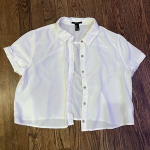 Forever 21 Button Down Crop Top